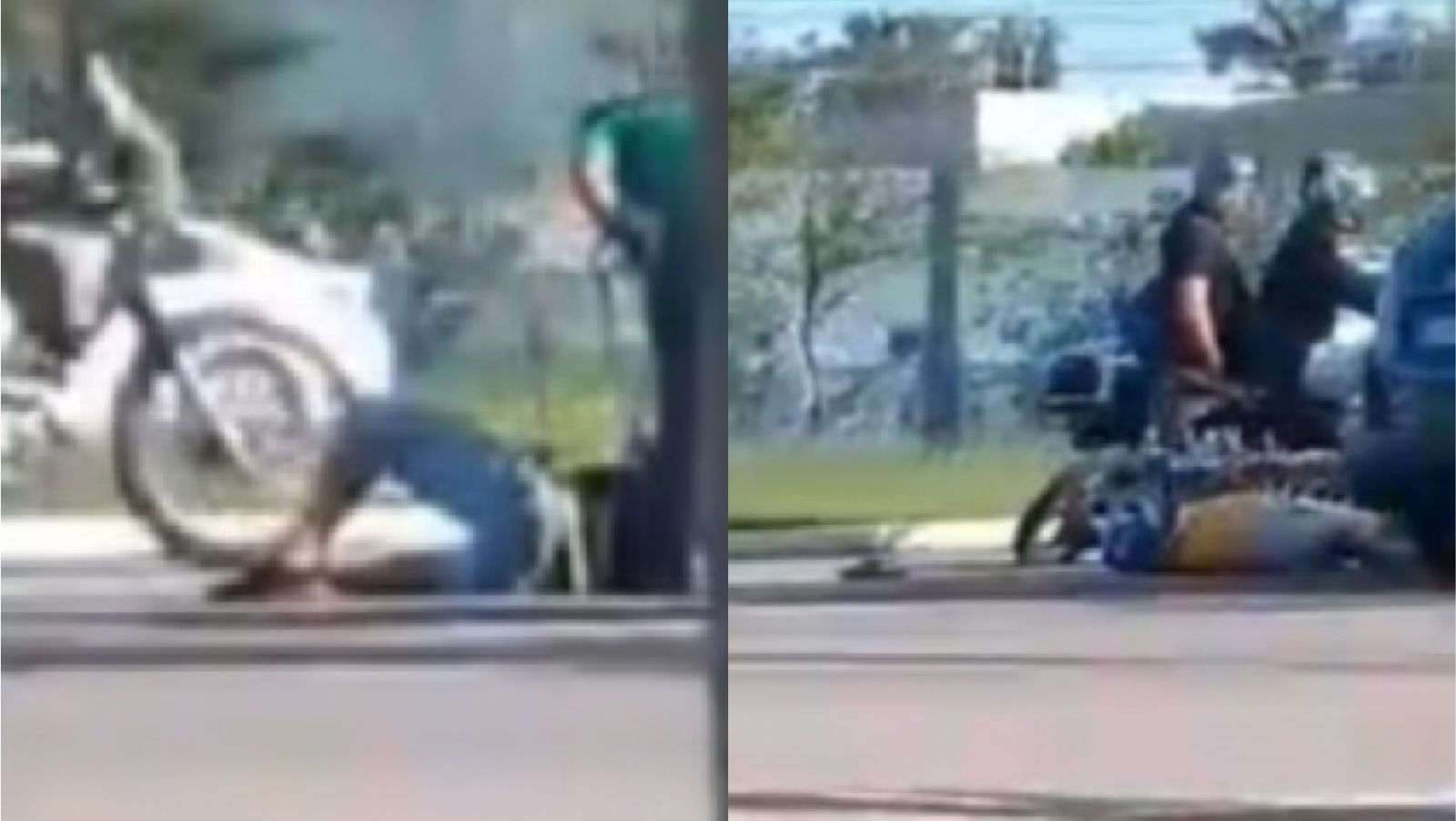 Imagem - Vídeo: motociclistas ficam feridos em acidente na Avenida Centenário, em Belém