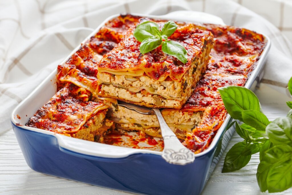 Lasanha de cogumelo com tofu (Imagem: from my point of view | Shutterstock)