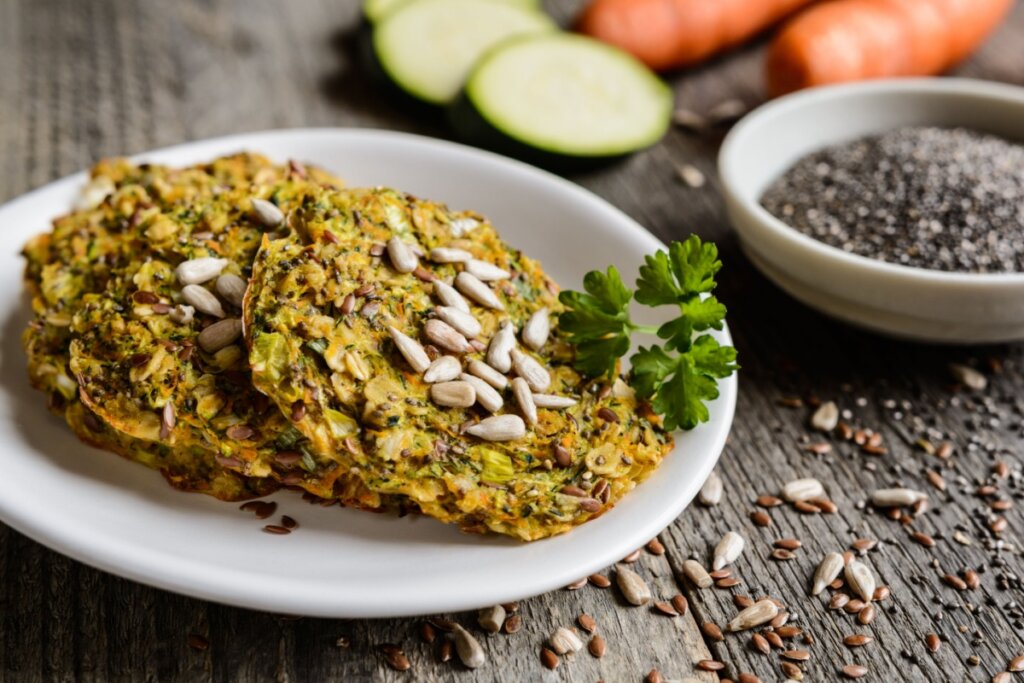 Panqueca de legumes com chia (Imagem: Chocolate Noir | Shutterstock)