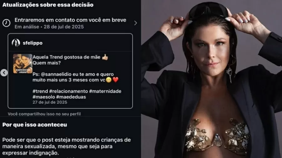 Imagem - Samara Felippo é punida em rede social por suposta 'nudez infantil'; entenda