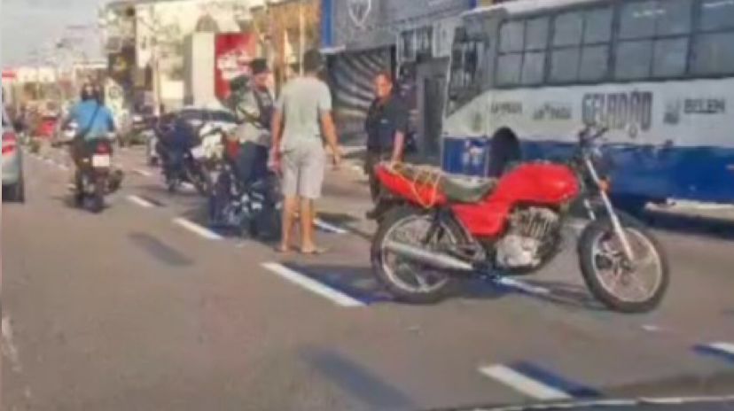 Imagem - Vídeo: motociclista fica ferido em acidente na Pedro Álvares Cabral, em Belém