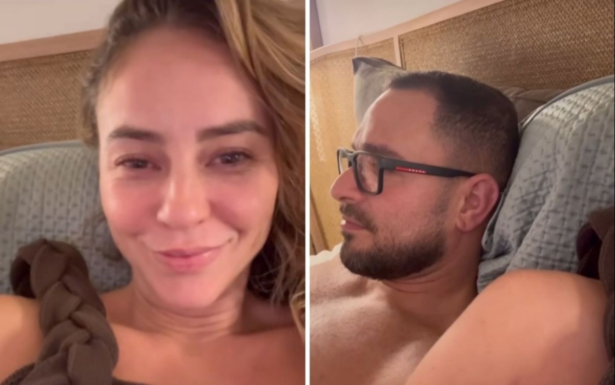 Paolla Oliveira compartilhou um momento inusitado com o namorado, Diogo Nogueira.