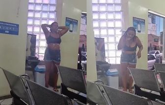Vídeo: mulher toma banho com água de bebedouro em protesto contra falta de água