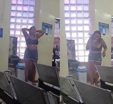 Imagem - Vídeo: mulher toma banho com água de bebedouro em protesto contra falta de água