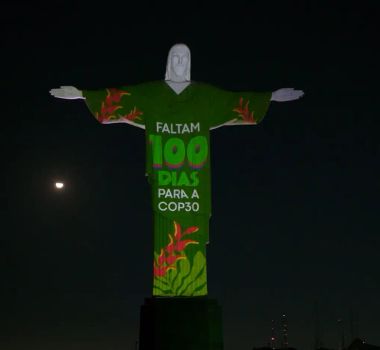 Imagem - Projeção no Cristo Redentor marca contagem regressiva para a COP30 em Belém; confira