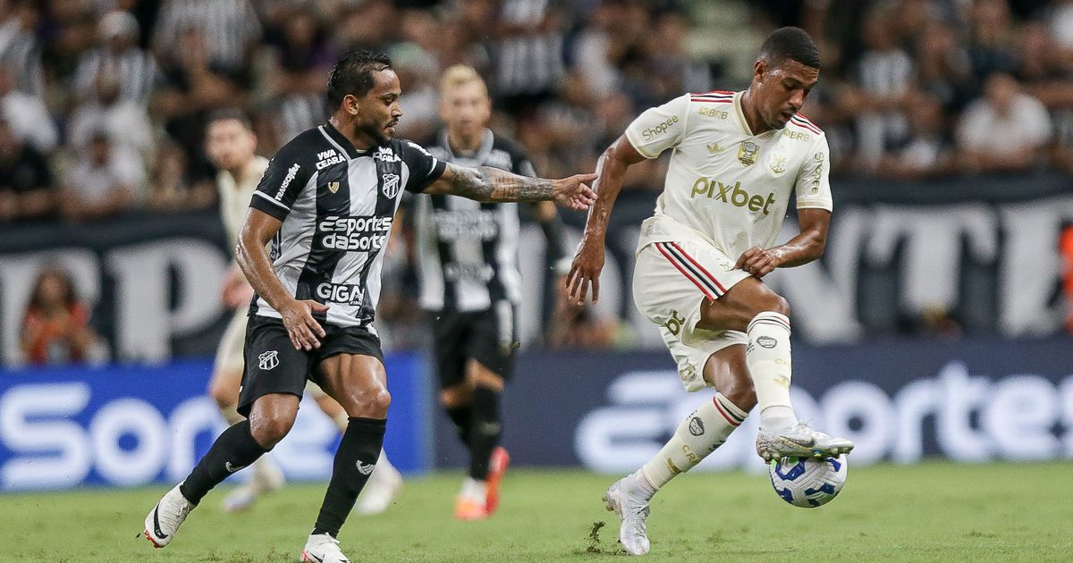 Ceará e Flamengo ficaram no 1 a 1 no Castelão