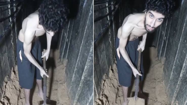 Imagem - Hamas divulga vídeo de refém israelense cavando o próprio túmulo em túnel