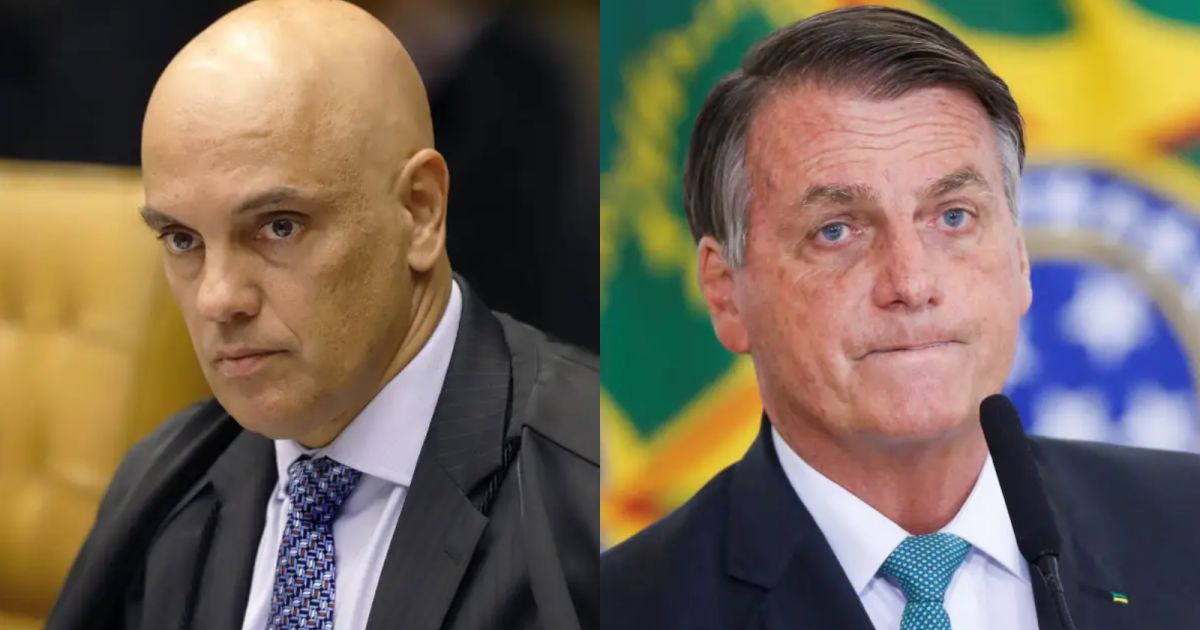 Alexandre de Moraes e Jair Bolsonaro -