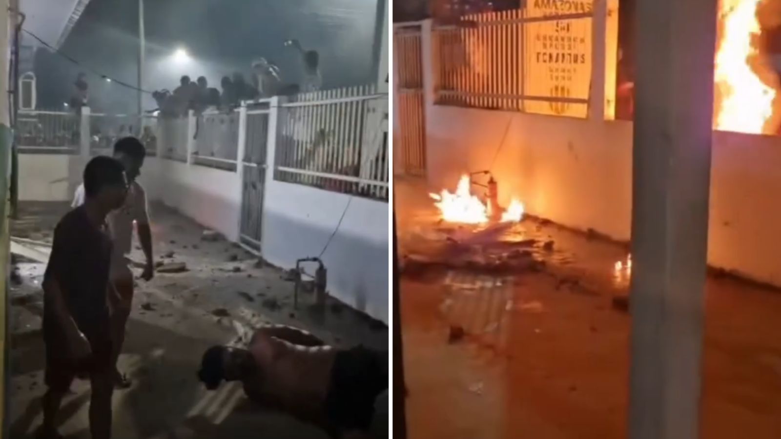 Após a prisão de José Andrei, dezenas de moradores se reuniram em frente à delegacia e iniciaram um protesto violento. 