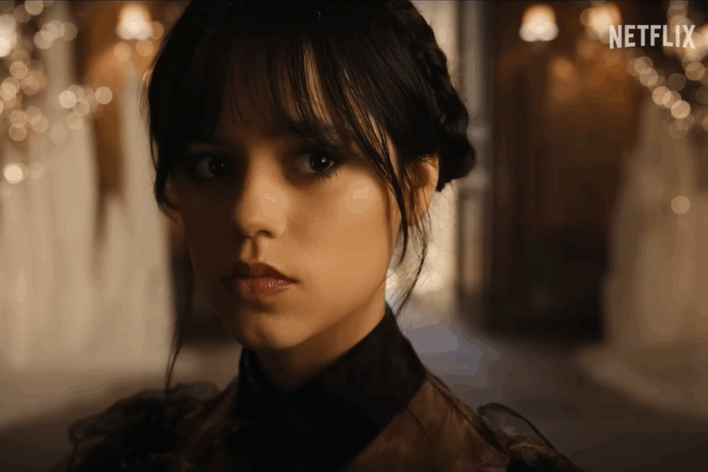 Em &#8220;Wandinha&#8221;, o visual gótico e o clima de suspense retornam com novos desafios para a personagem (Imagem: Reprodução digital | Netflix)