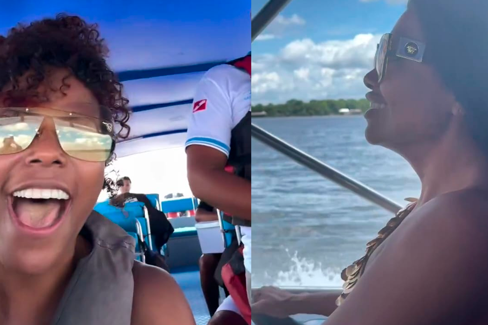 Maju Coutinho curtindo o Pará com Gaby Amarantos -