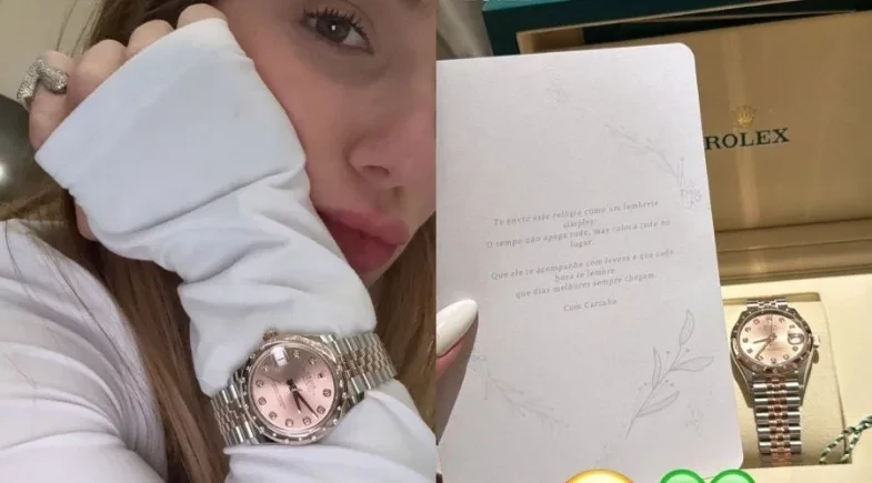 Imagem - Virginia recebe relógio de luxo avaliado em R$ 170 mil e mensagem enigmática em Dubai