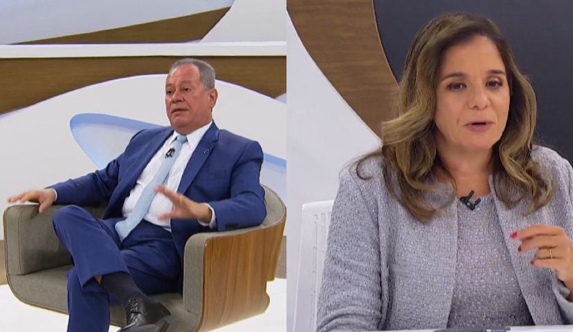 Presidente da CNI, Antônio Ricardo e a jornalista Vera Magalhães.