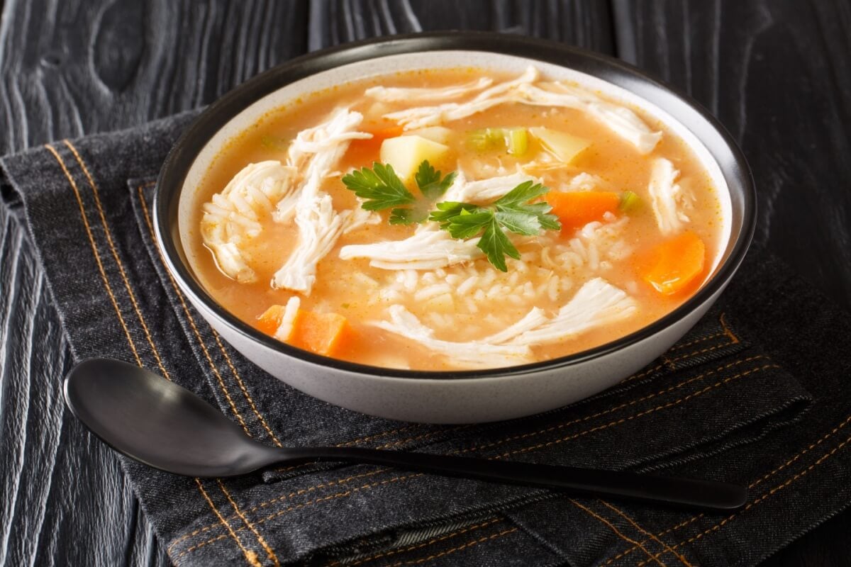 Canja de galinha com legumes (Imagem: Sergii Koval | Shutterstock)