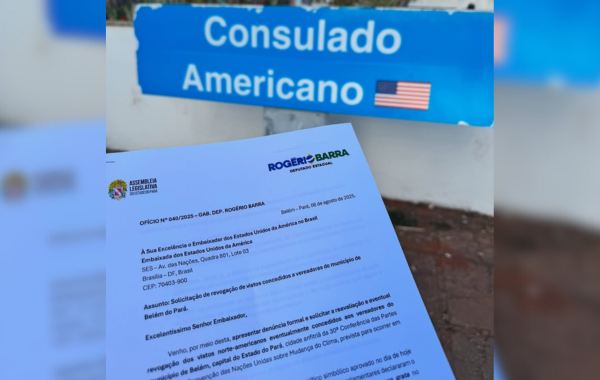 Imagem - Deputado do Pará pede à Embaixada dos EUA suspensão de visto de vereadores de Belém; entenda