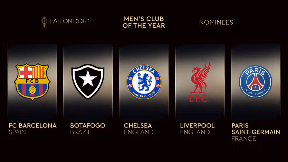 Botafogo faz história e é indicado a melhor clube do mundo na Bola de Ouro 2025