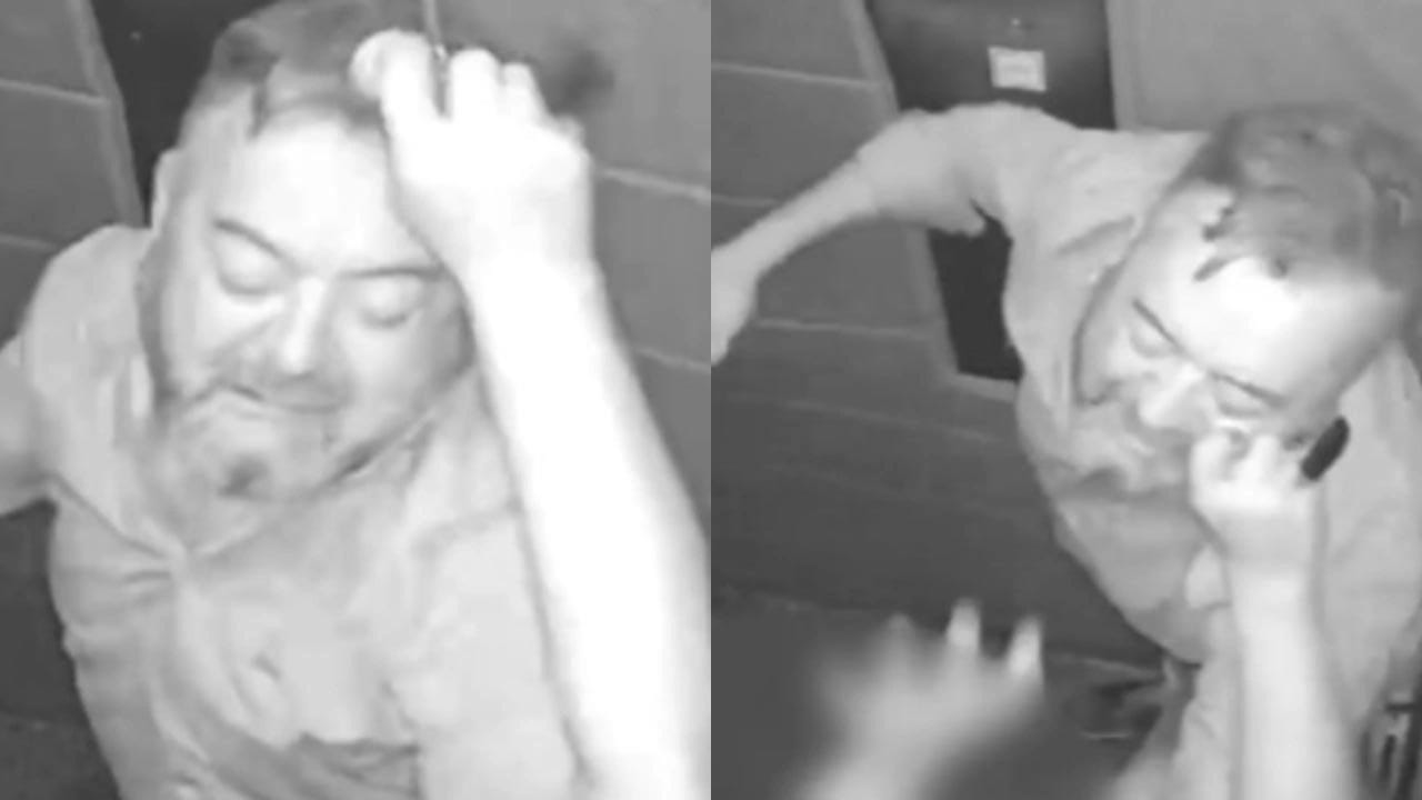 Câmeras de segurança flagraram a agressão -