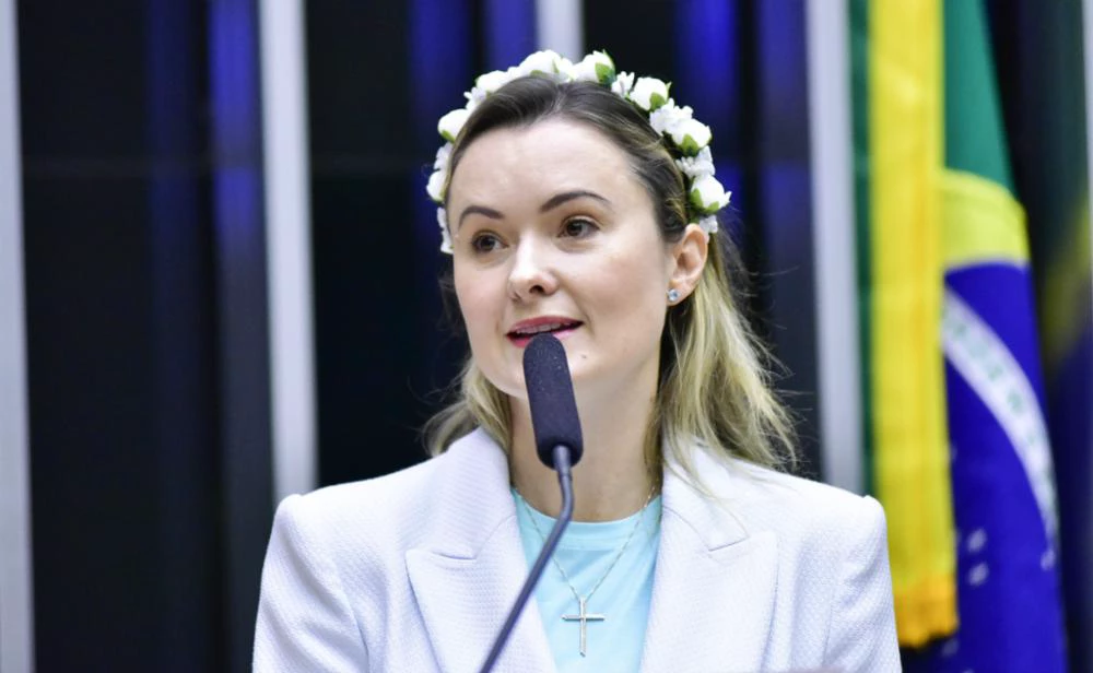 Júlia Zanatta é denunciada ao Conselho Tutelar após levar filha bebê a protesto no plenário