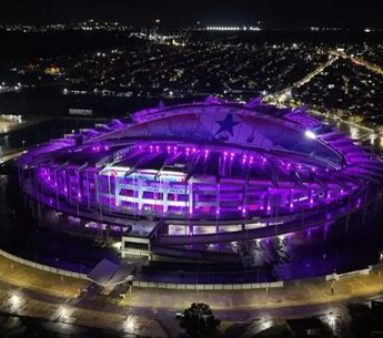 Imagem - Mangueirão é iluminado de lilás pelos 19 anos da Lei Maria da Penha