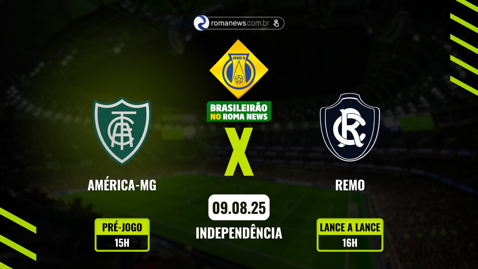 Portal Roma News faz a cobertura do jogo em tempo real - 