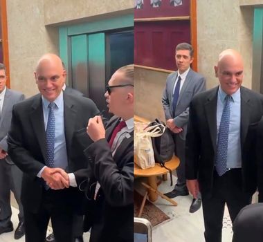 Imagem - 'Advogado do Xandão': Moraes encontra humorista e diz que precisa de defesa contra Trump
