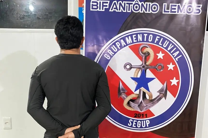 Foragido da Justiça do Amazonas é preso durante fiscalização em embarcação no Pará.
