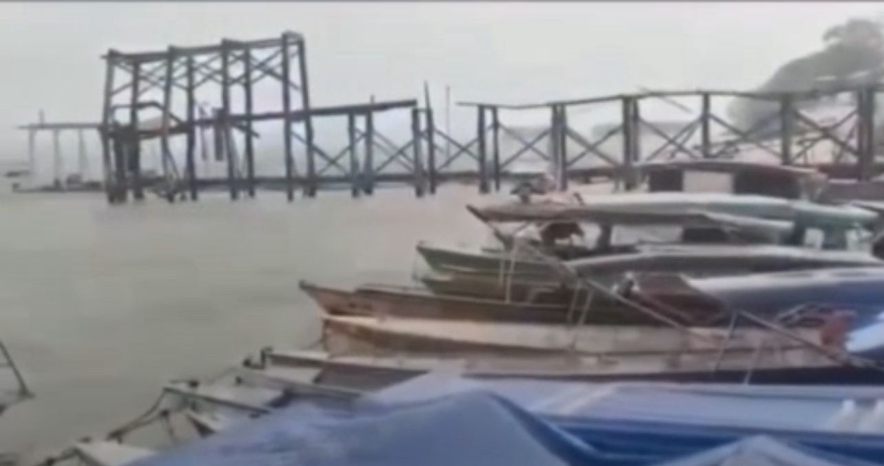 Imagem - Ventos fortes assustam moradores e arrancam placas de comércios em Itaituba no Pará; assista
