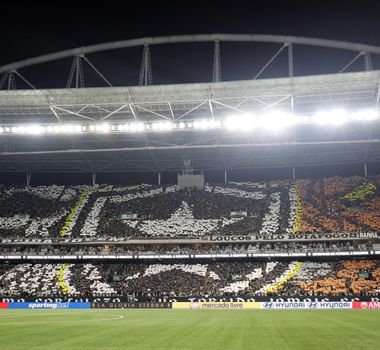 Imagem - Vídeo: torcida do Botafogo faz mosaico em movimento durante jogo da Libertadores