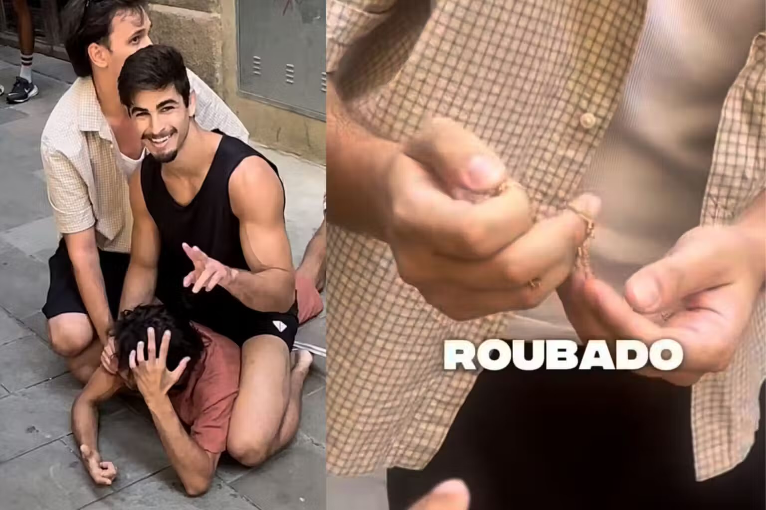 Gabriel e Guga Galindo, ambos faixas-pretas de jiu-jitsu, estavam de férias no país quando presenciaram um turista português sendo assaltado na última quarta-feira (13).