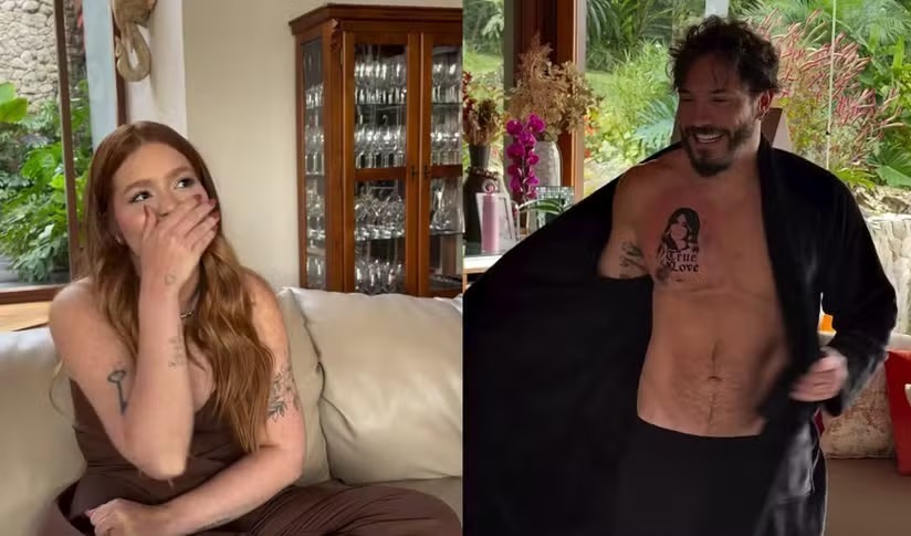 Eliezer faz tatuagem com rosto de Viih Tube para comemorar aniversário de namoro.