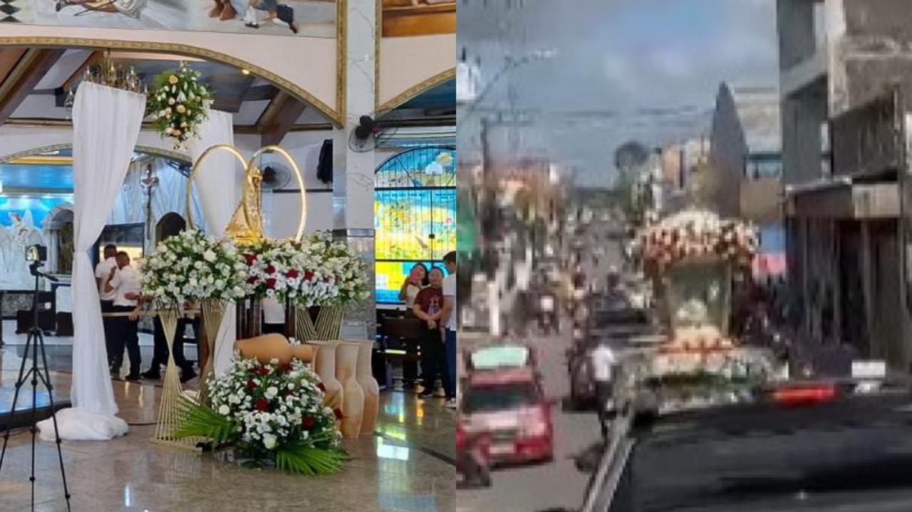 Imagem Peregrina de Nossa Senhora de Nazaré retorna para Belém, após visita aos devotos do município de Capitão Poço.