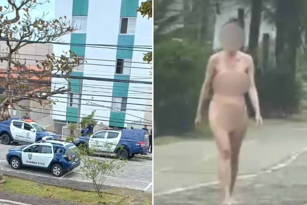 Após andar nua na rua, mulher é presa por matar o pai com 20 facadas, em São Paulo.