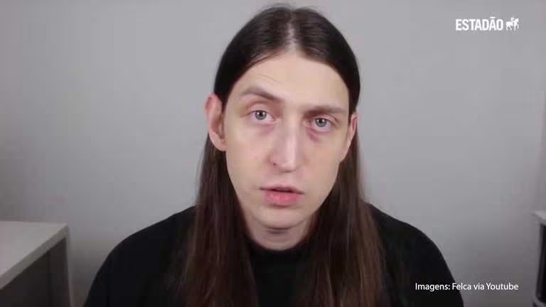 O youtuber Felca durante denúncias sobre adultização de crianças.