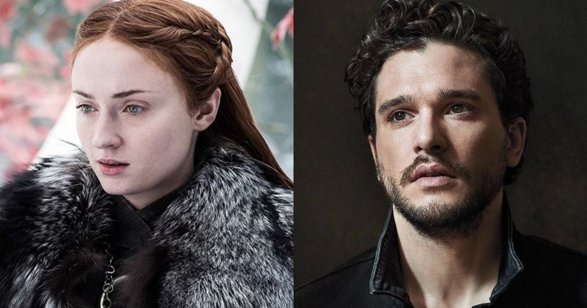 Os atores americanos Sophie Turner e Kit Harington.