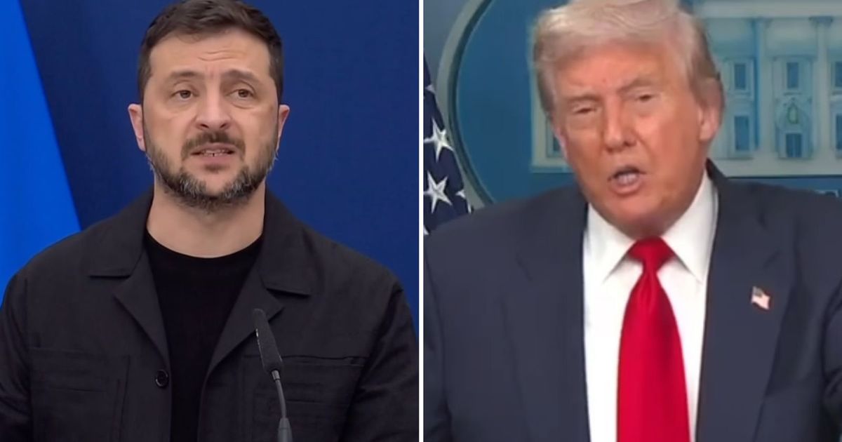 Os presidentes dos Estados Unidos, Donald Trump, e da Ucrânia, Volodymyr Zelensky.