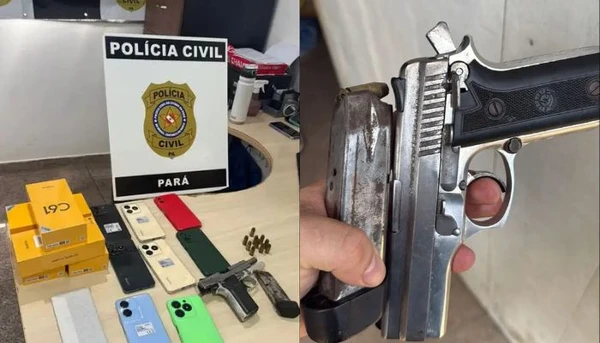 Dupla foi capturada após roubar 32 celulares em Bragança; parte dos aparelhos teria sido entregue a facção criminosa como “taxa do crime”.