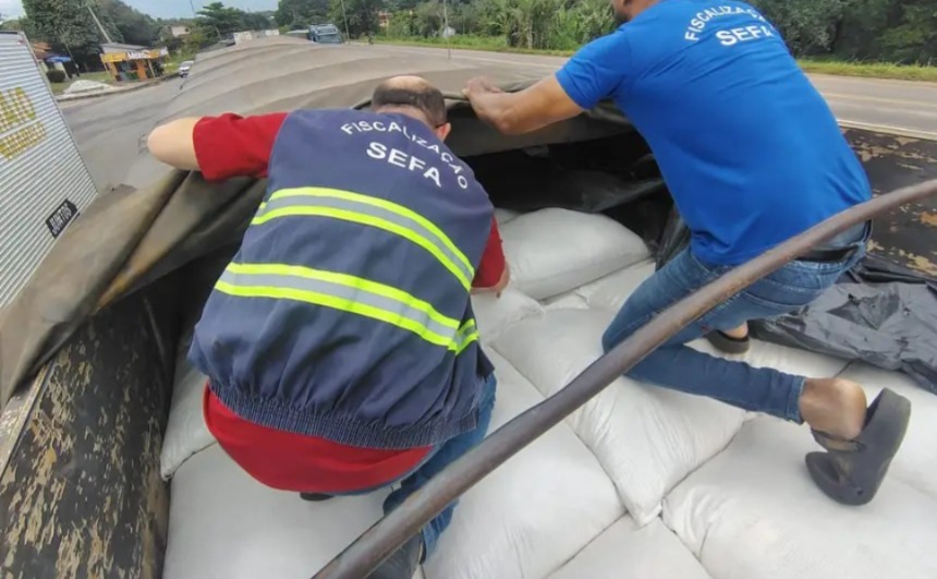 Imagem - Cerca de 35 toneladas de farinha de mandioca com valor irregular são apreendidas no Pará