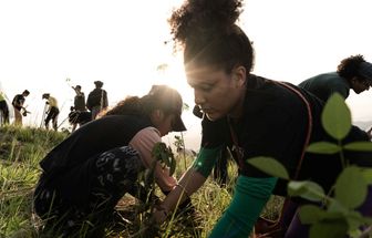 Comunidade se une em Mutirão do Reflorestamento e planta 60 árvores na Serra do Vulcão