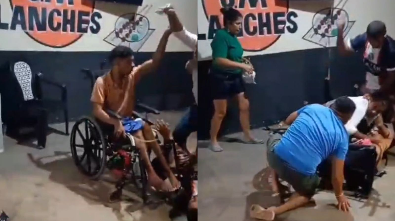 Cadeirante se envolve em briga em lanchonete no Jurunas, em Belém