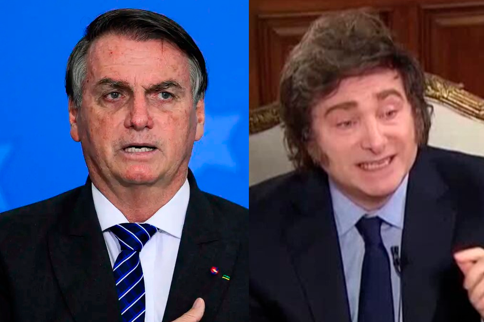 Jair Bolsonaro e Javier Milei -