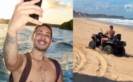 O influenciador Carlinhos Maia foi multado em R$ 10 mil por trafegar de quadriciclo em Jequiá da Praia.