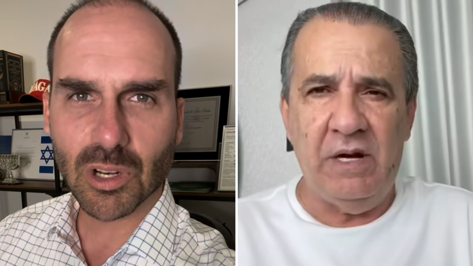 Eduardo Bolsonaro e Silas Malafaia - 