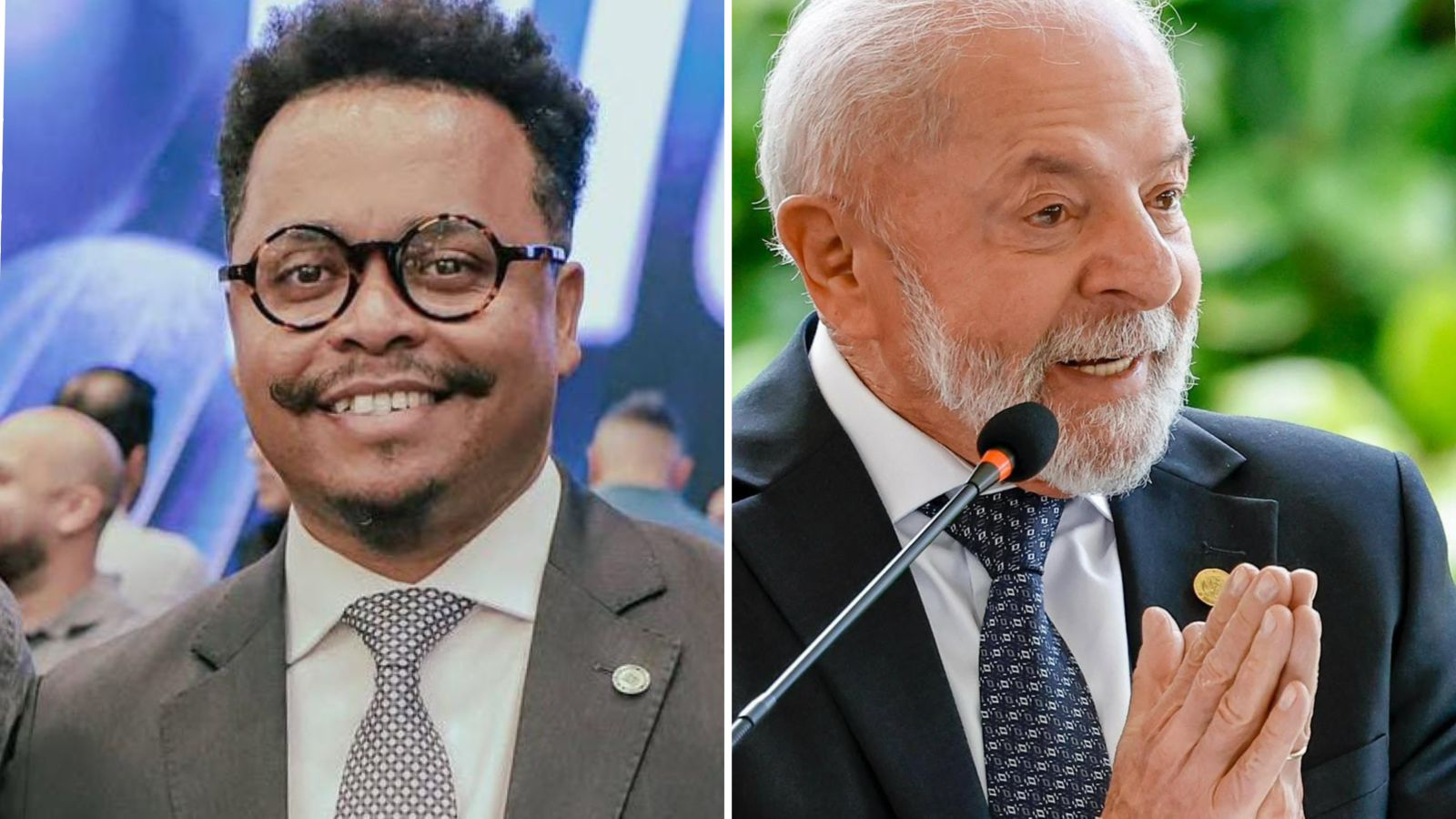 Vereador Rafael Satiê (PL-RJ) e presidente Luiz Inácio Lula da Silva (PT)