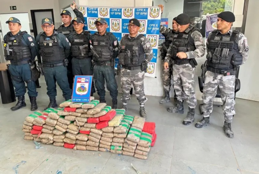 Imagem - Cerca de 176 kg de drogas são apreendidas em operação da PM no Pará