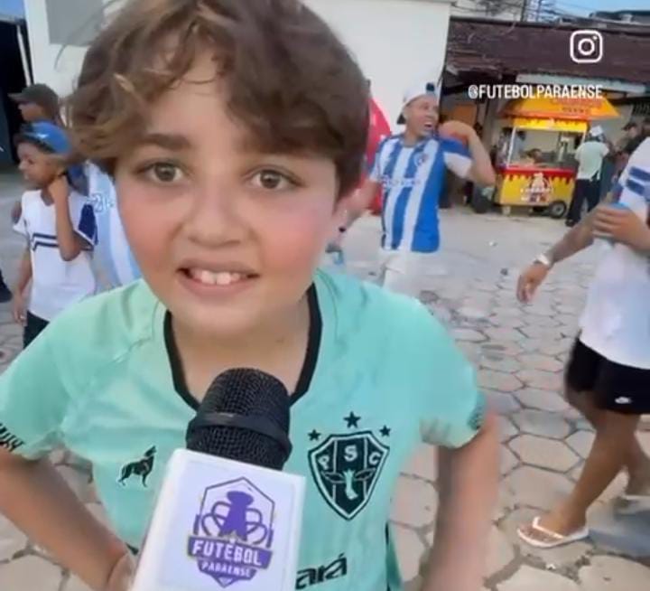 Imagem - 'Égua tá osso': torcedor mirim do Paysandu viraliza ao criticar time após derrota na Série B