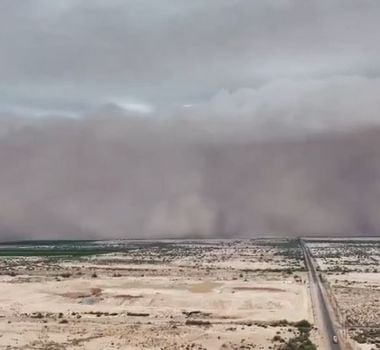 Imagem - Tempestade de areia paralisa operações em aeroporto nos EUA; vídeo