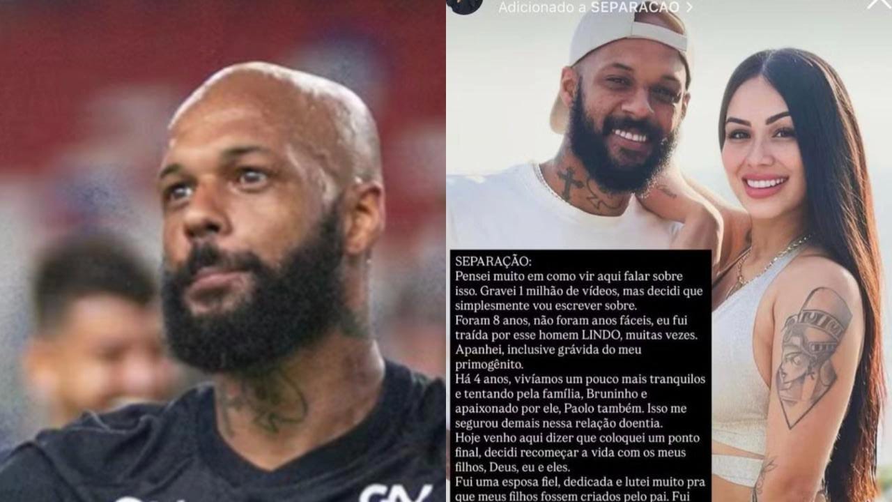Imagem - Esposa de Bruno Silva, ex-Remo, anuncia separação e acusa jogador de traições e agressões