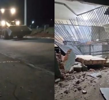 Imagem - Homem destrói cartório com retroescavadeira por demora em divórcio