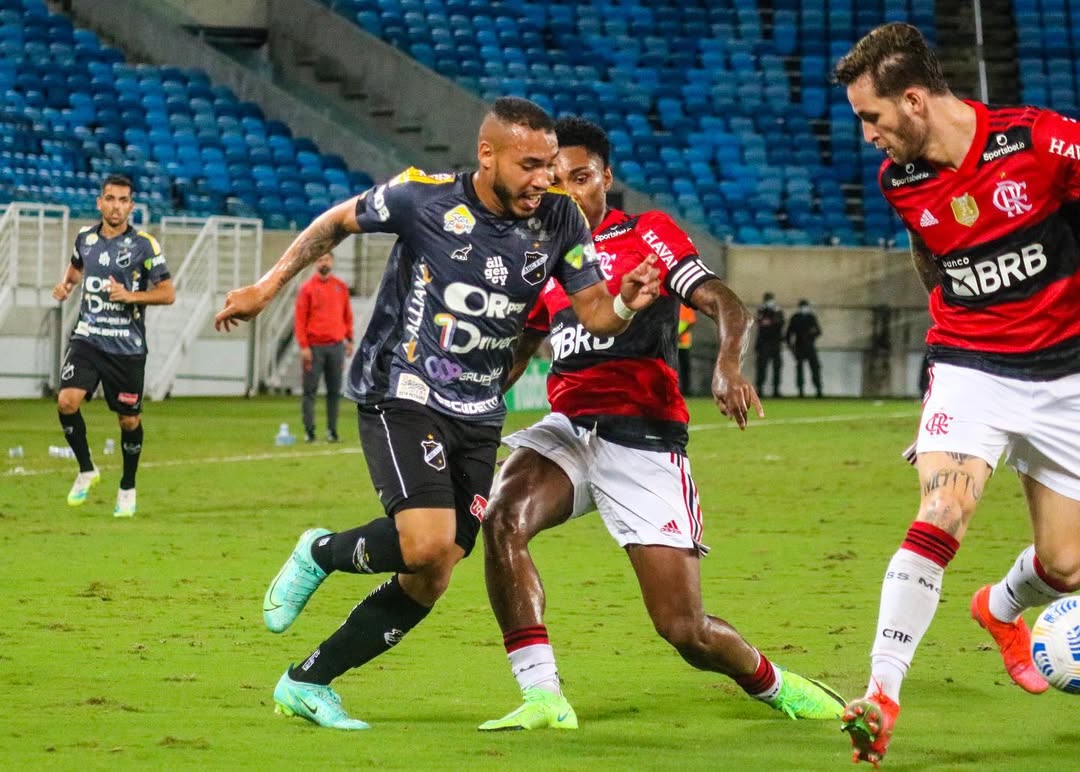 Atacante em atuação contra o Flamengo -