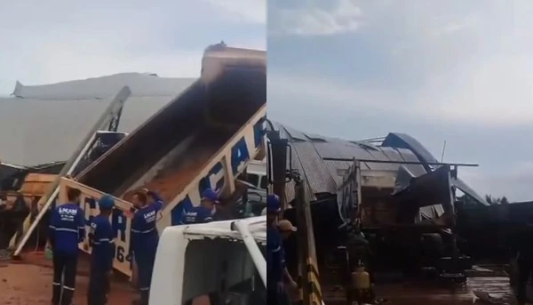 Ventania causa danos em Itaituba e derruba postes de energia